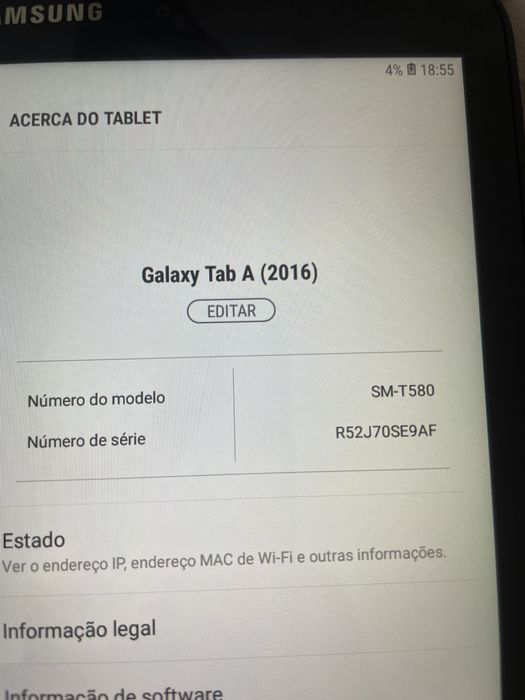 Tablet samsung como novo.