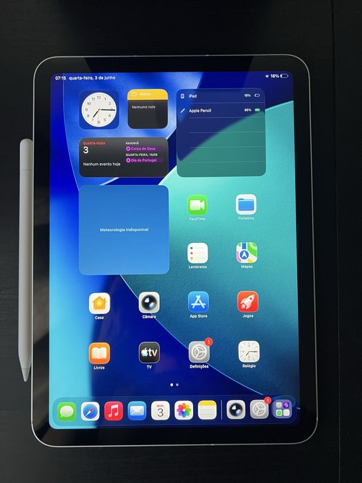 iPad A16 256GB Wifi + Cellular com Apple Pencil USB-C