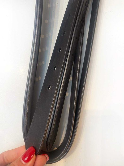 Nowe skórzane puśliska czarne 145 cm dobra cena SZYBKA WYSYŁKA!