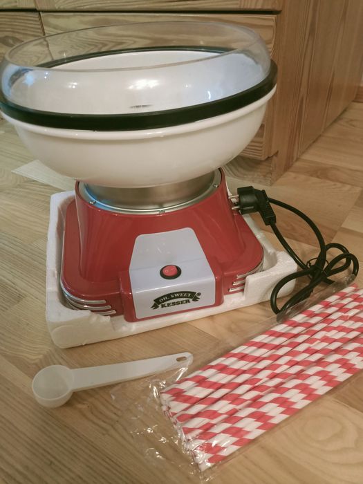 Urządzenie maszyna do waty cukrowej czerwony 500 W retro KESSER