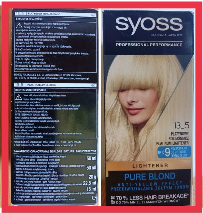 Syoss professional Lightener rozjaśniacz BLOND
