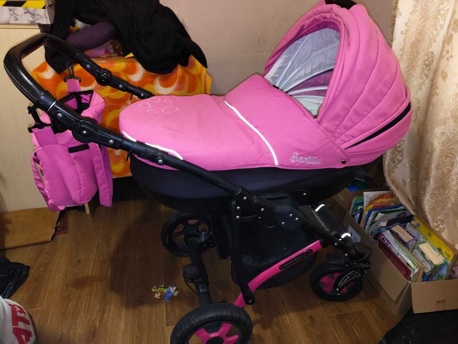 Коляска детская 2в1, знаменитая CAMARELO pink. самовывоз!