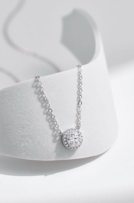 Срібна підвіска з муасанітом 0.80 ct “Amorie”