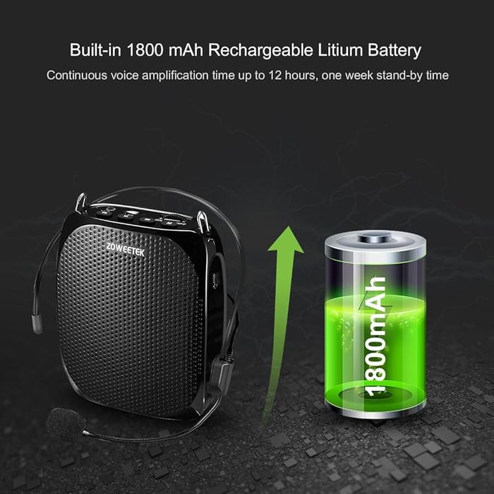 Портативний акумуляторний міні-підсилювач голосу ZOWEETEK ZW-Z258