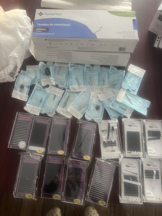 Zestaw manicure pedicure rzęsy