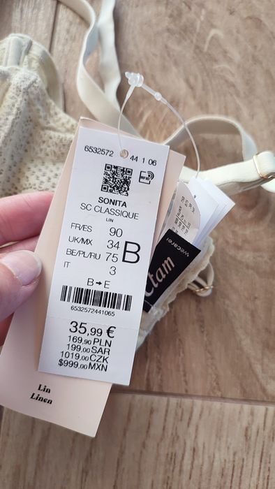 Biustonosz Etam Balkonetka Lniania 90B