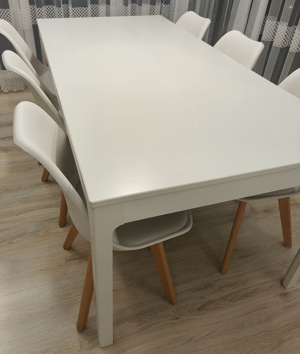 Stół rozkładany Ikea 180-240x90 + krzesla