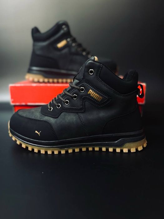 Ботинки кроссовки Puma размеры 40-46/ кожаные кросовки зима до -31°