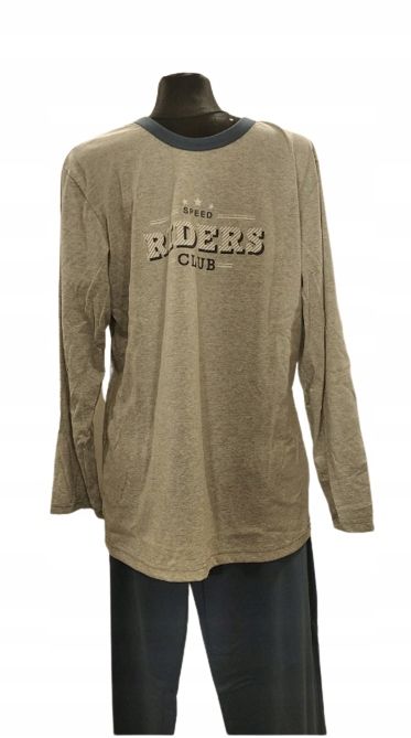 Bawełniana Piżama Męska Długi Rękaw XL Max