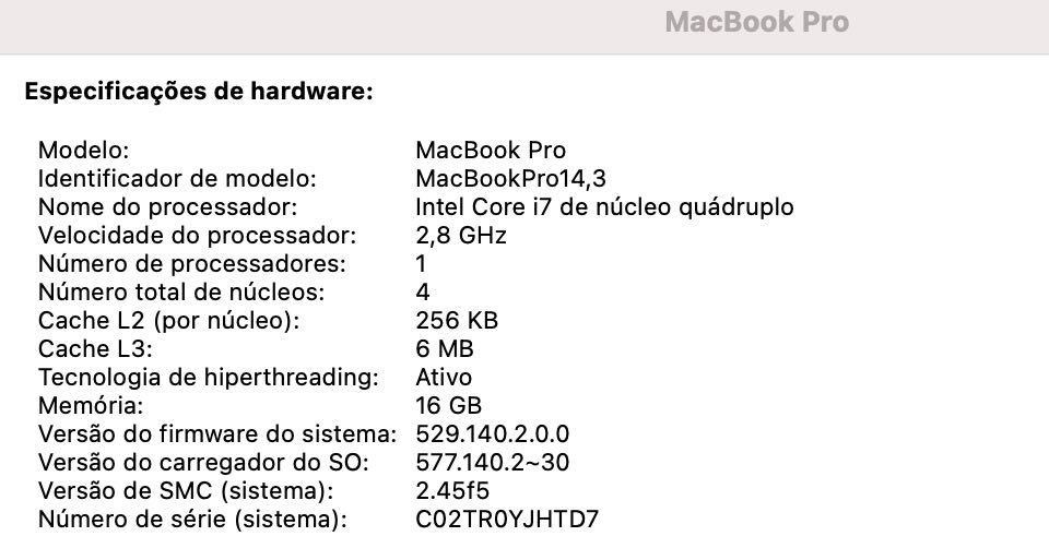 MacBook Pro Retina 15" i7 Quad-Core 2.8 TouchBar 16GB - 201764585126523139124