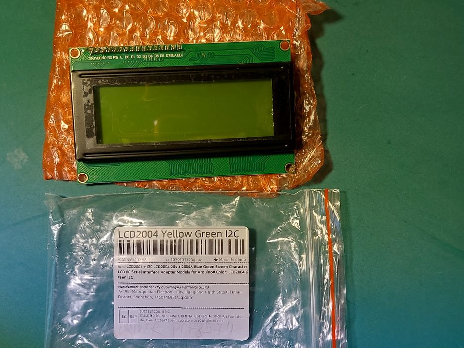 Дисплей LCD2004 зі встановленим I2C драйвером