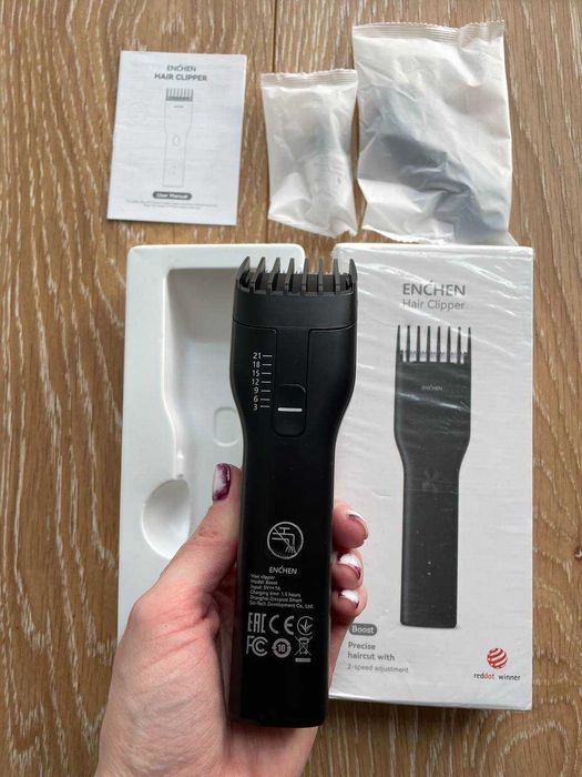 Xiaomi Enchen Boost безпровідна машинка для стрижки, Чорна