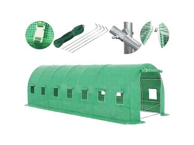 Теплица для огорода 24 м² парник тунель теплиця садова тент для розсад