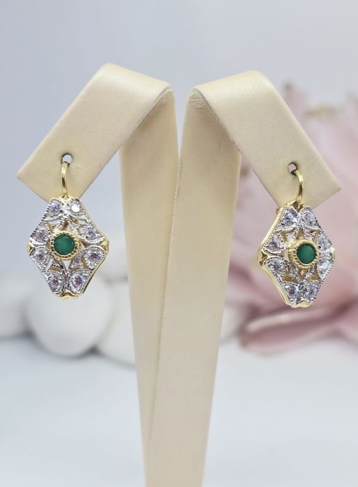 Złote kolczyki próba 750 18k Używane Stan Idealny