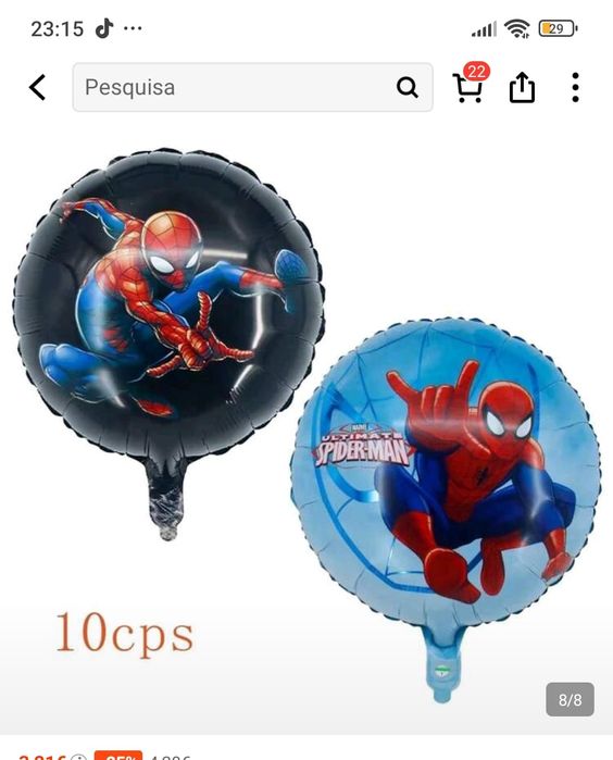 artigos de decoração/aniversário Spider man