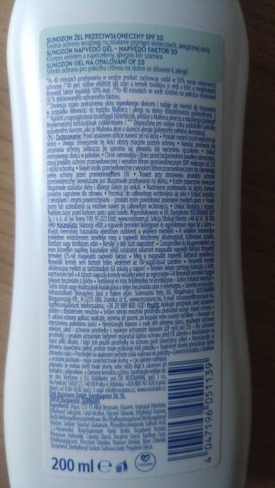 Sun ozon Med żel przeciwsłoneczny SPF 20, SPF 30