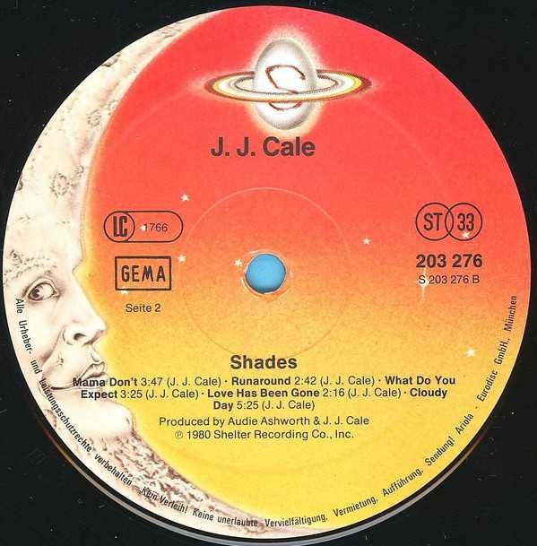 Виниловая пластинка - J.J. Cale ‎– Shades 1980 / NM