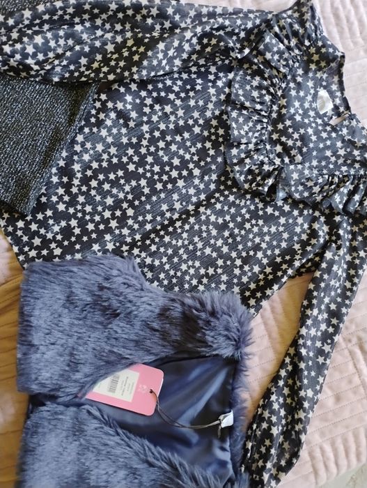 Komplet dla dziewczynki świeta galowy 128,134