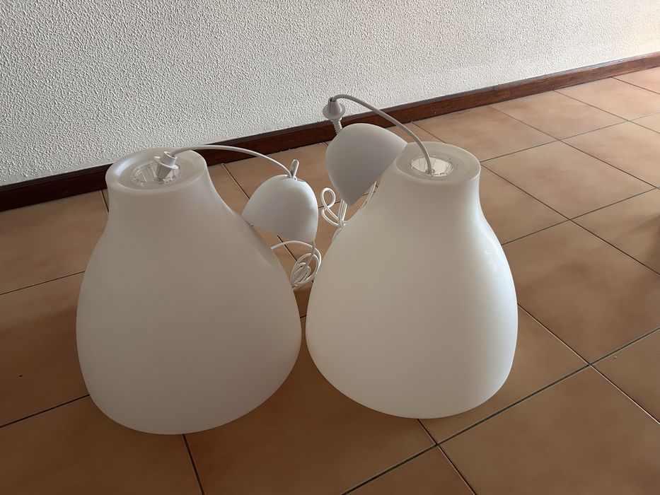 Candeeiros de teto branco 38cm