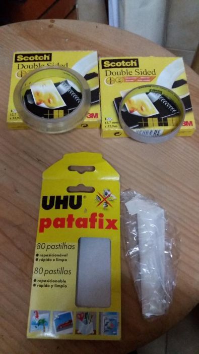 Fita Colas de dupla face e colas