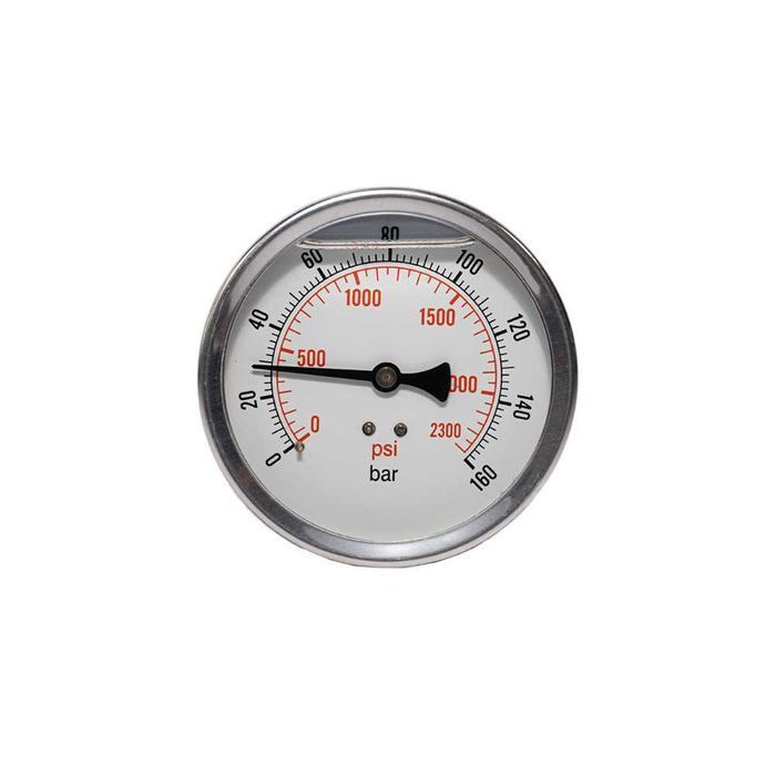 Manometr hydrauliczny, glicerynowy 0-160 BAR FI100, G1/4 - tył