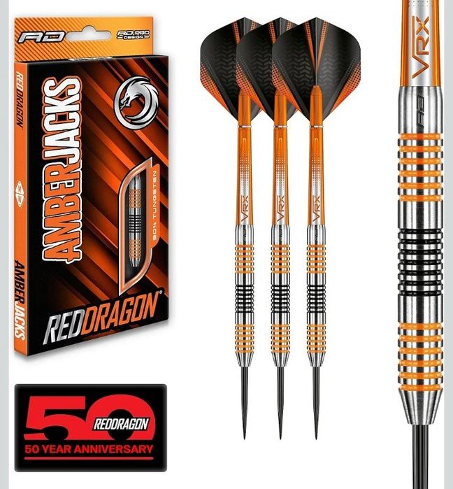 Lotki do darta Amberjack 4: Stalowe rzutki 23-gr , 90% wolframu