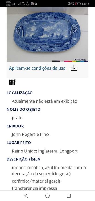 prato porcelana antigo com uma racha