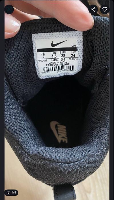 Кроссовки Nike Хайтопы Найк. Оригинал. Размер 38 (24 см). Как новые!