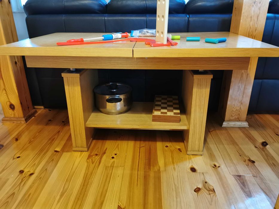 Ławostół dębowa dębowy ława stół rozkładana na prawie 3 metry