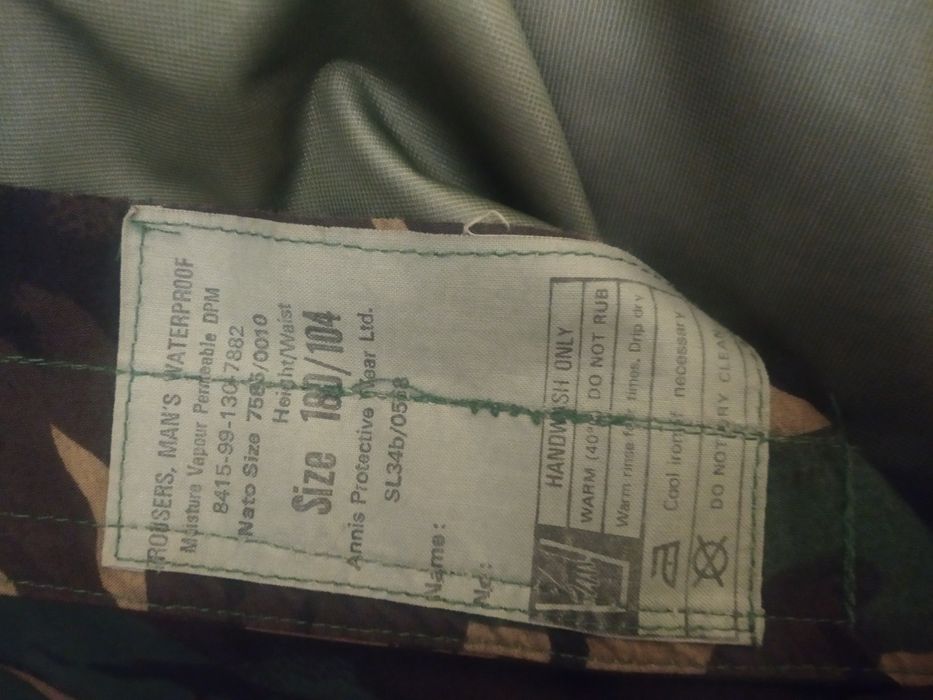 Spodnie wojskowe moro angielskie 180-104pas