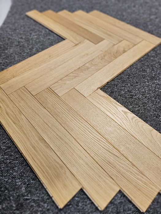 Jodełka dębowa klasyczna lakier neutral 11x68x470, klasa select