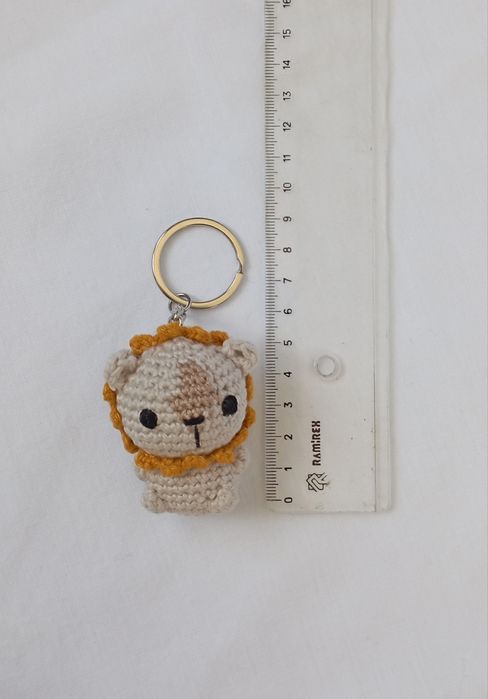 Porta chaves Amigurumi Leão