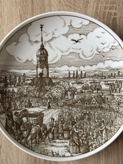 Kolekcjonerskie talerze ścienne z porcelany Hutschenreuther