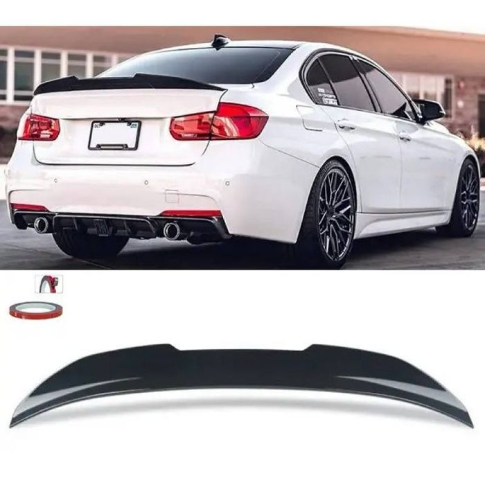 Спойлер багажника карбон глянец BMW F30 PSM сплиттер диффузор сплiтер
