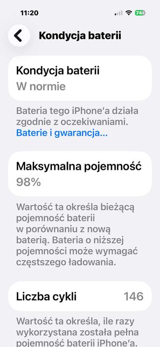 iPhone 16 Pro Bateria 98% Dokumentacja zakupu.