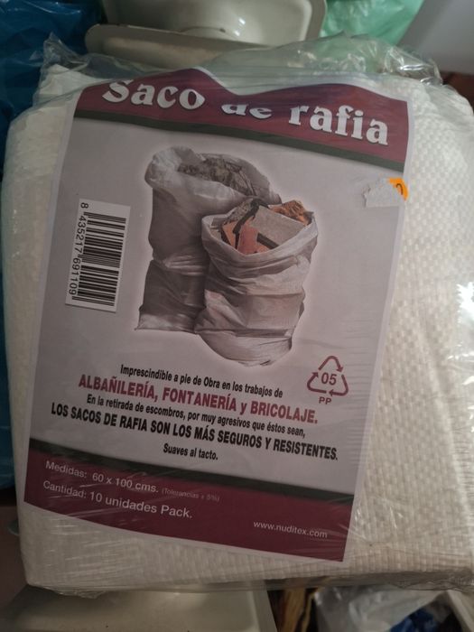10 Sacos de rafia 60x100 cms