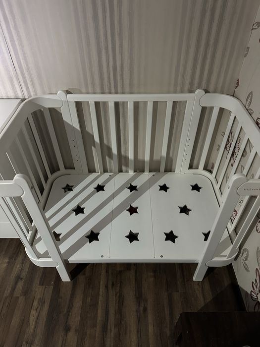 Дитяче ліжечко 5 в 1 ingvart + комод-пеленатор