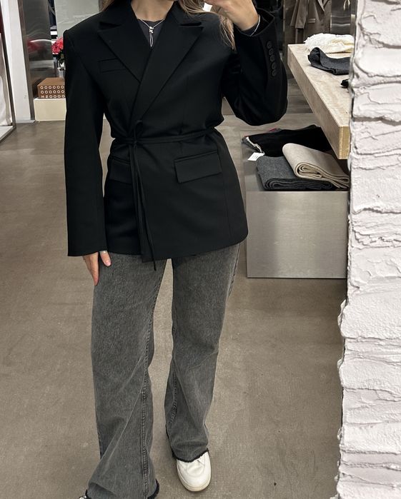 джинси сірі Fabric 17 легкий кльош нові, висока посадка, M-L