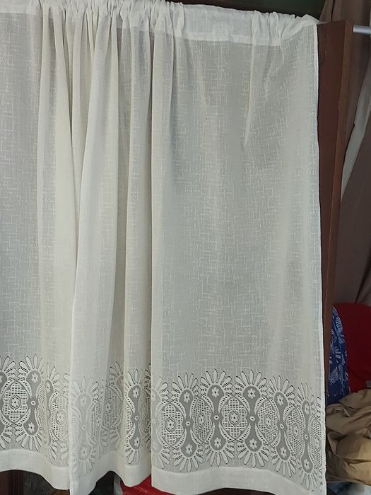 Cortinas para janela de cozinha ou quarto em 2 partes