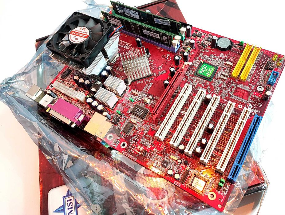 RETRO Płyta główna MSI K7N2 nForce 2 AMD AthlonXP 2500+ Barton 1GB RAM