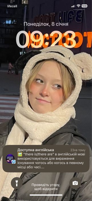 Шапка шарф медвежонок с ушками