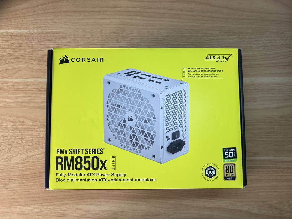 Fonte Alimentação Corsair Rm850x White Shift Series 850W