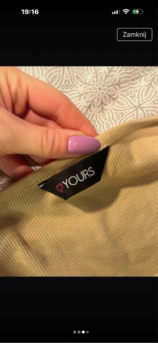 Bezowe body damskie na dlugi rekaw yours 6xl