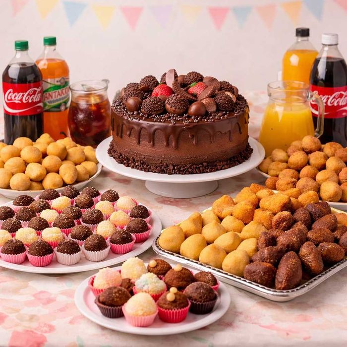 Kit festa com salgados brasileiros