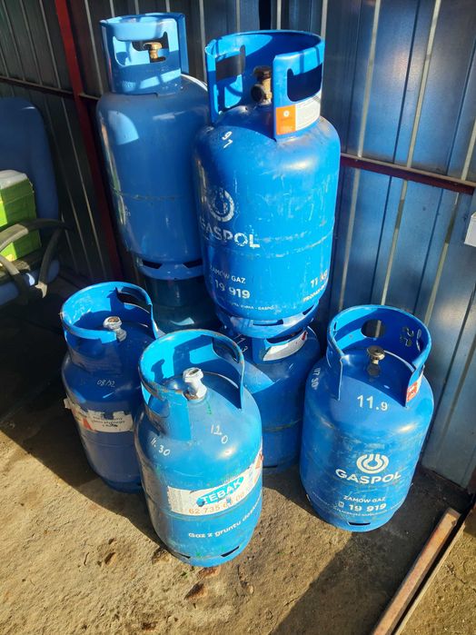 Butle do wózka widłowego uniwersalne gazowe 11kg puste na wymiane