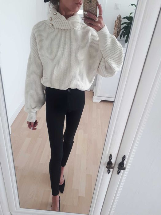 Sweter z perłami H&M
