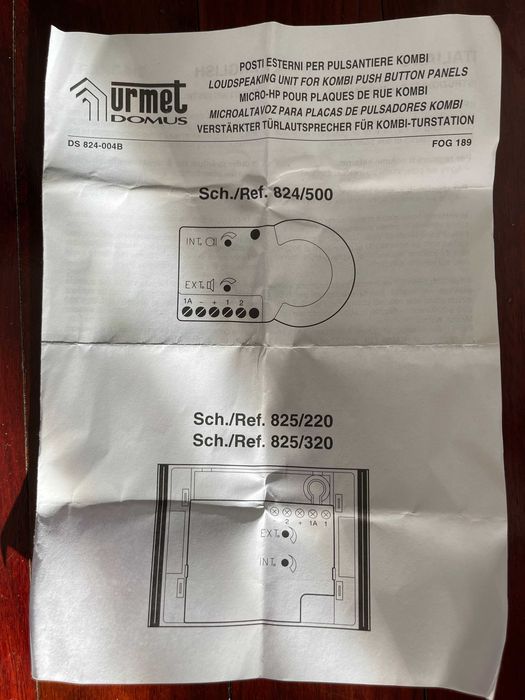 URMET Micro altifalante 824/500