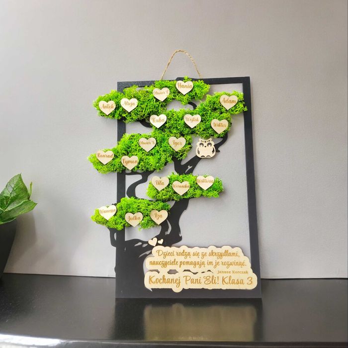 Drzewo życia 30x40cm Dzień nauczyciela PODZIĘKOWANIE PREZENT od klasy