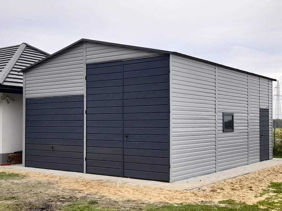 Garaż blaszany 6x8 magazyn blaszany Wiata blaszana solidna konstrukcja