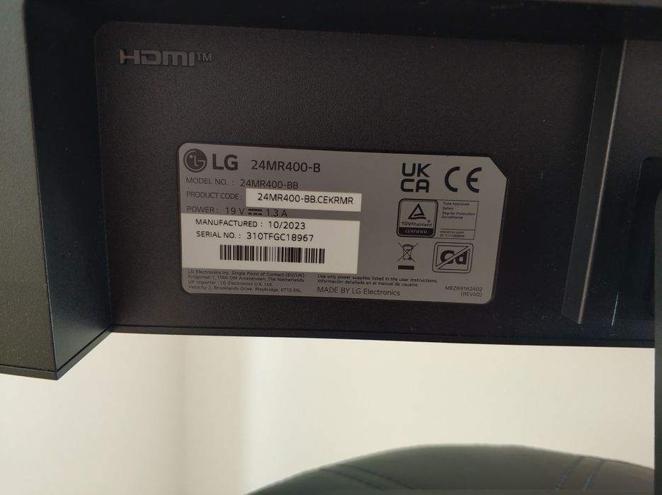 Monitor LG 24MR400-B. Виготовлення 2023 рік
